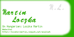 martin loczka business card